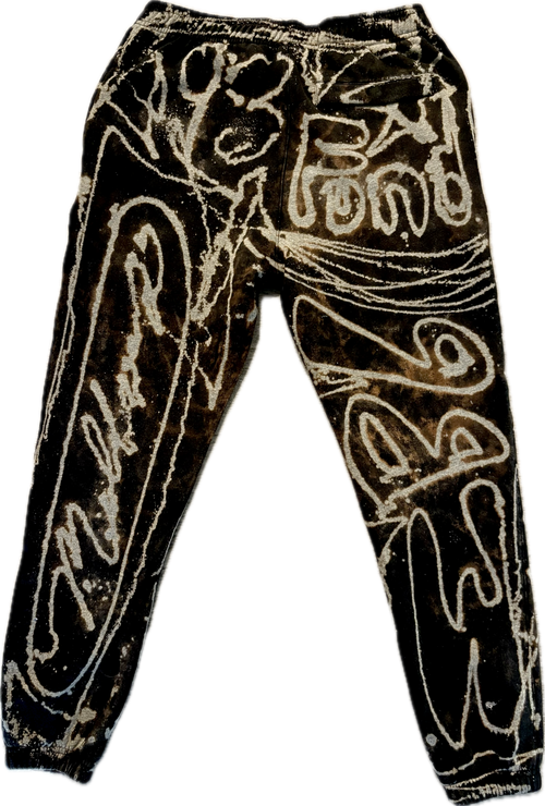 Fund Millionaires Black Graffiti Premium Urban Pinch Joggers | Millionaire Broke Boiz