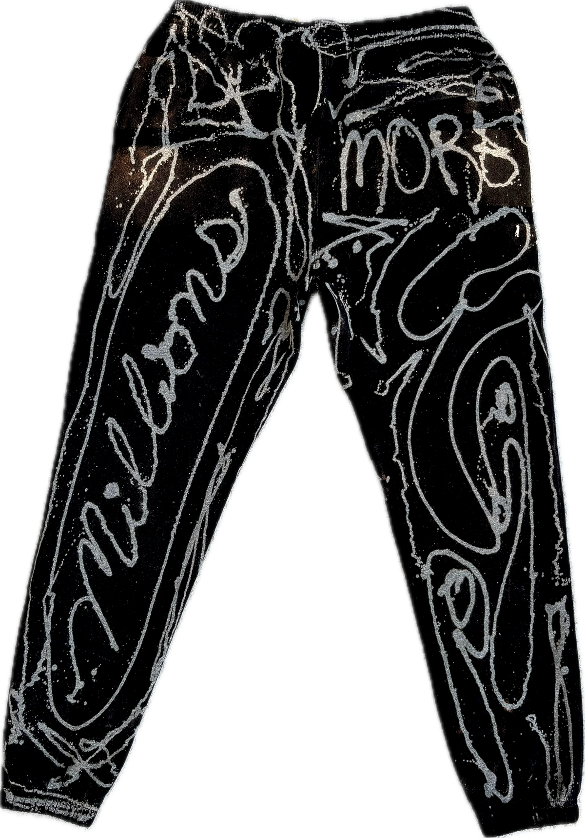 More Broke Black Graffiti Premium Urban Pinch Joggers | Millionaire Broke Boiz