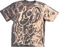God & I Graffiti Ash Faded Blue Graphic Tee | Millionaire Broke Boiz