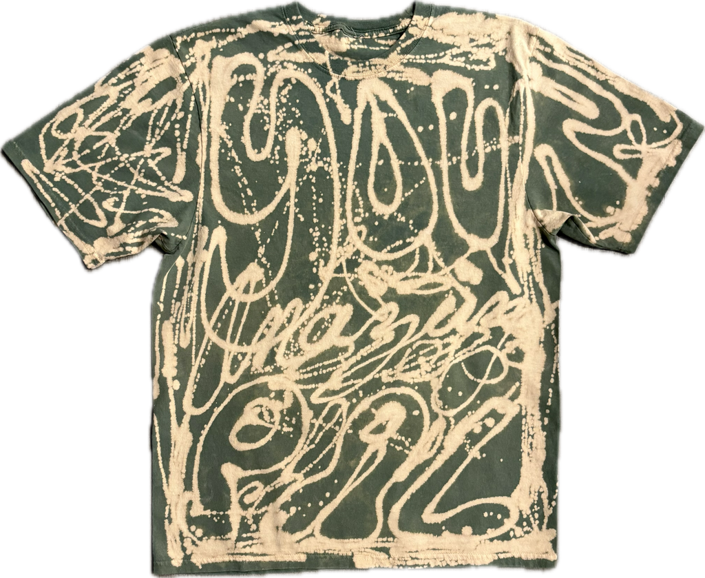 Millionaire Broke Boiz “Yaps Scribbles” Graphic T-Shirt | Green Streetwear Tee