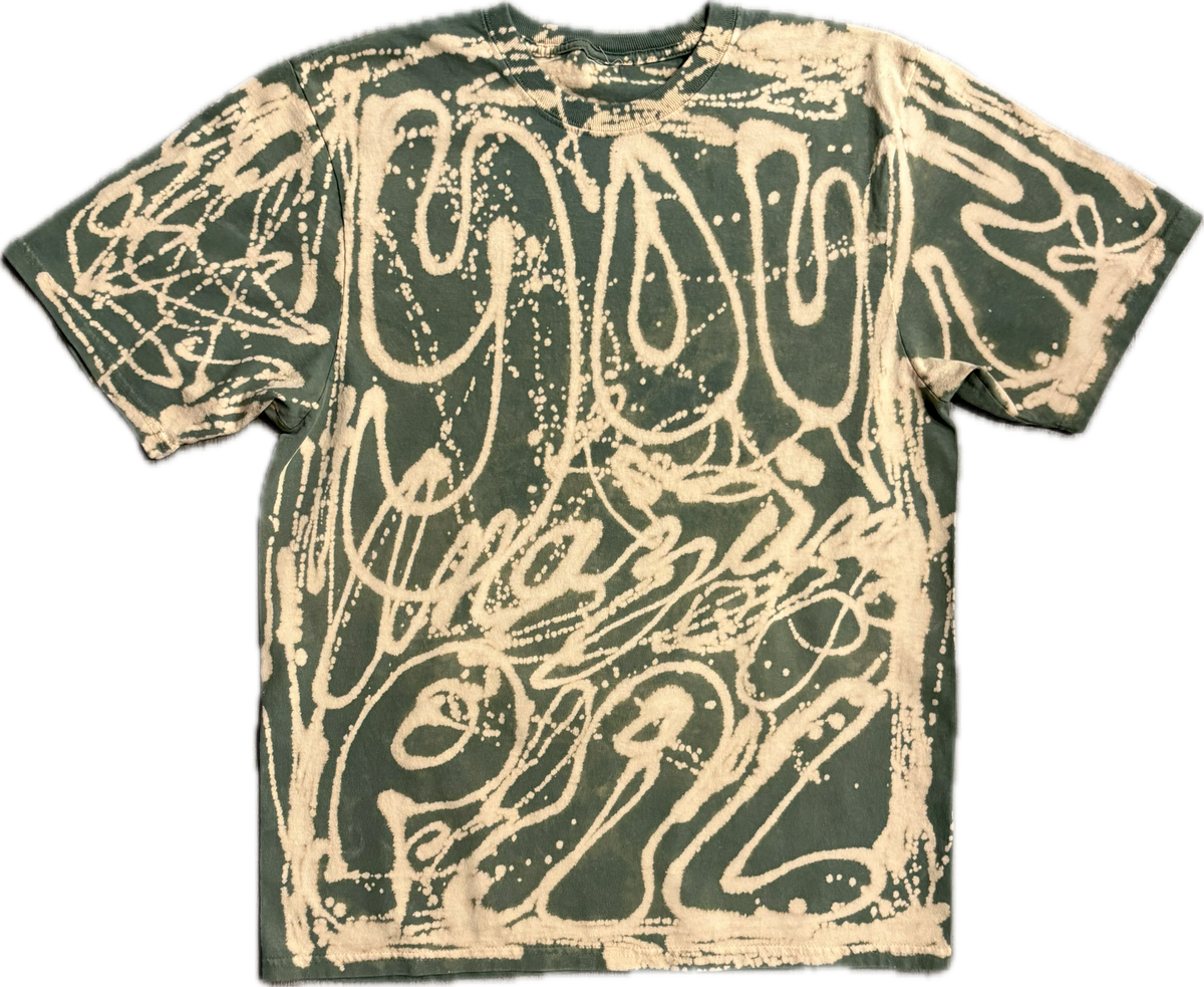 Millionaire Broke Boiz “Yaps Scribbles” Graphic T-Shirt | Green Streetwear Tee