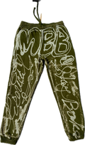 Street Art Faded Olive Graffiti Premium Urban Pinch  Joggers | Millionaire Broke Boiz
