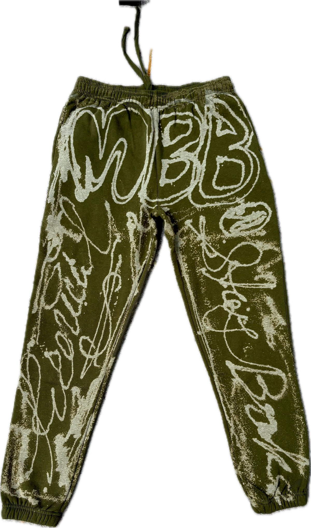 Street Art Faded Olive Graffiti Premium Urban Pinch  Joggers | Millionaire Broke Boiz