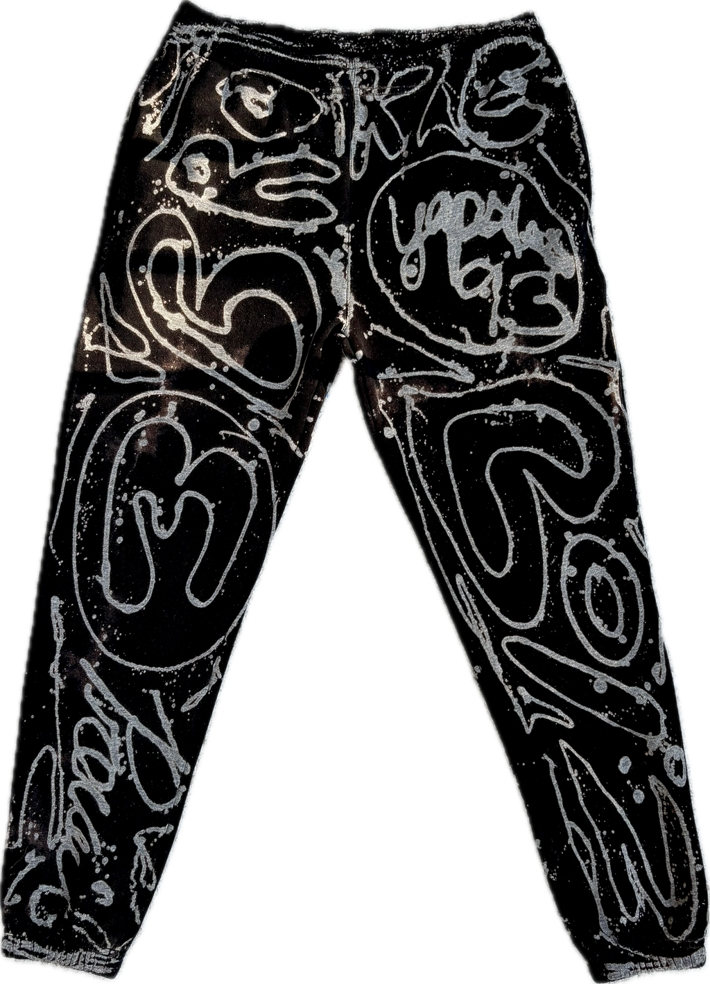 More Broke Black Graffiti Premium Urban Pinch Joggers | Millionaire Broke Boiz