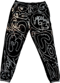 More Broke Black Graffiti Premium Urban Pinch Joggers | Millionaire Broke Boiz
