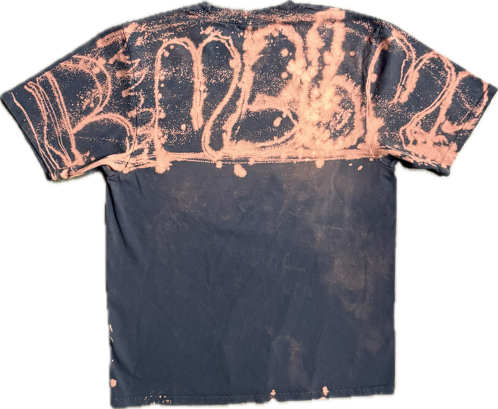 God & I Graffiti Ash Faded Blue Graphic Tee | Millionaire Broke Boiz