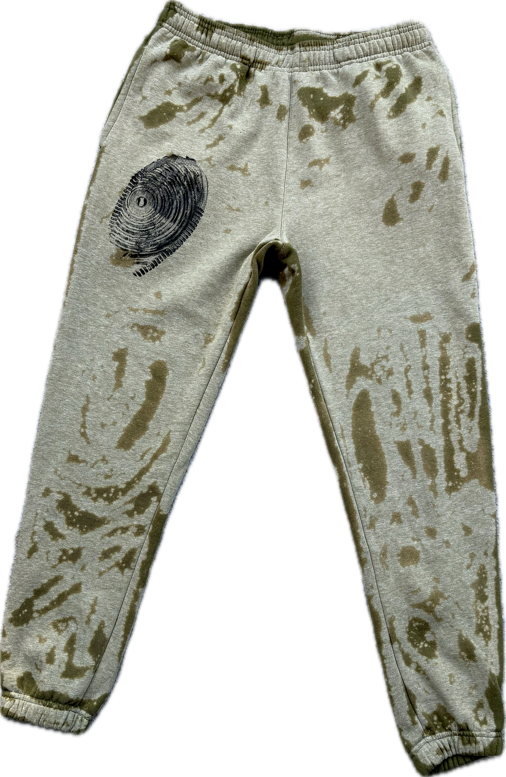 Deep N M Faded Olive Graffiti Urban Premium Pinch Joggers | Millionaire Broke Boiz