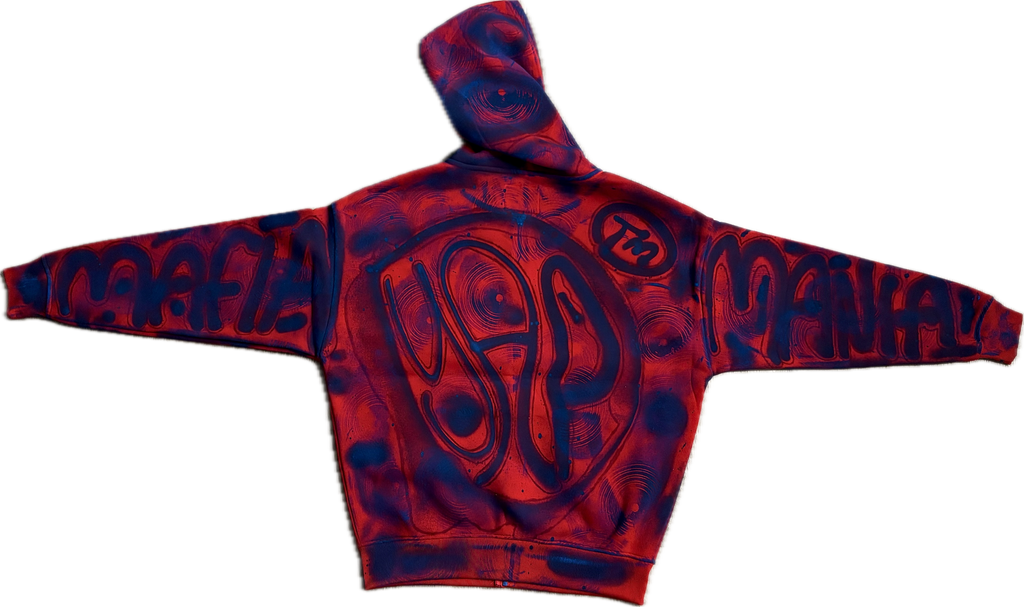 Millionaire Broke Boiz “ Redrum “ Streetwear Hoodie | Red/Blue Urban Premium Streetwear Hoodie