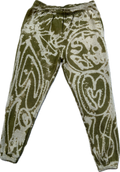 Circle Of M Faded Olive Graffiti Premium Urban Pinch Joggers  | Millionaire Broke Boiz