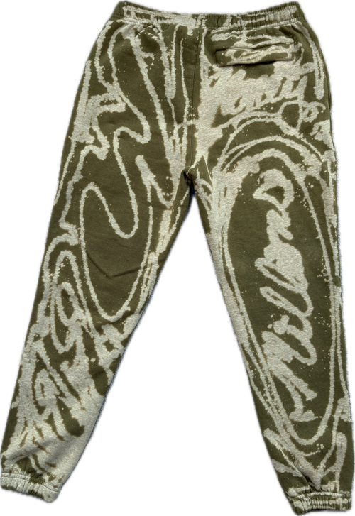 Circle Of M Faded Olive Graffiti Premium Urban Pinch Joggers  | Millionaire Broke Boiz